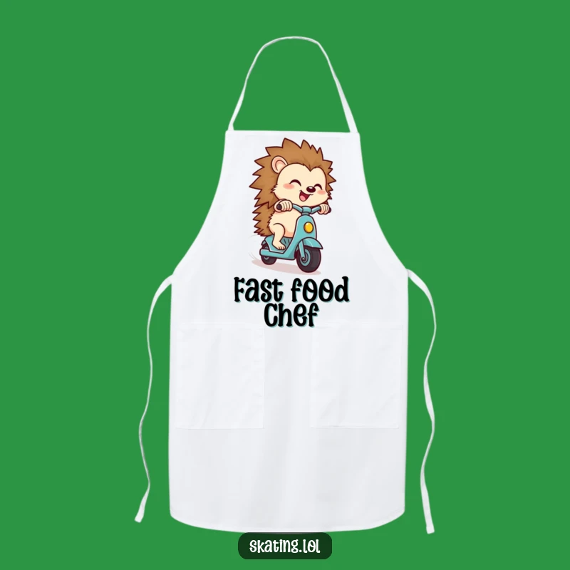 Funny Hedgehog Chef's Apron: Speedy Cooking, Hilarious Gift