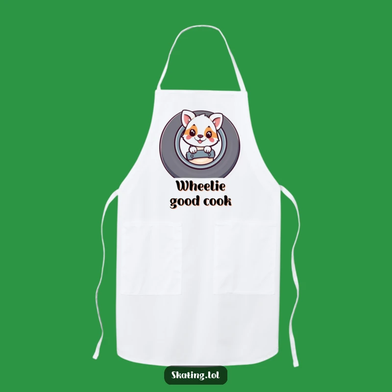 Funny Skateboard Wheel Peek Apron: Cook with a Hint of Fun