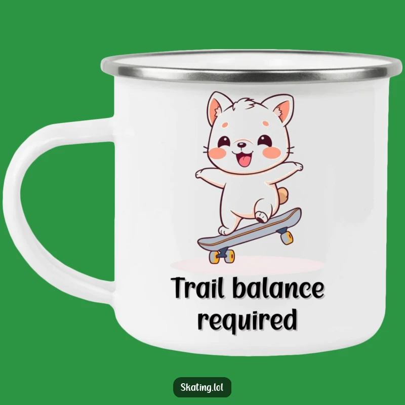 Funny Wobbly Skater Animal Camping Mug: Adventure & Laughter by the Fire