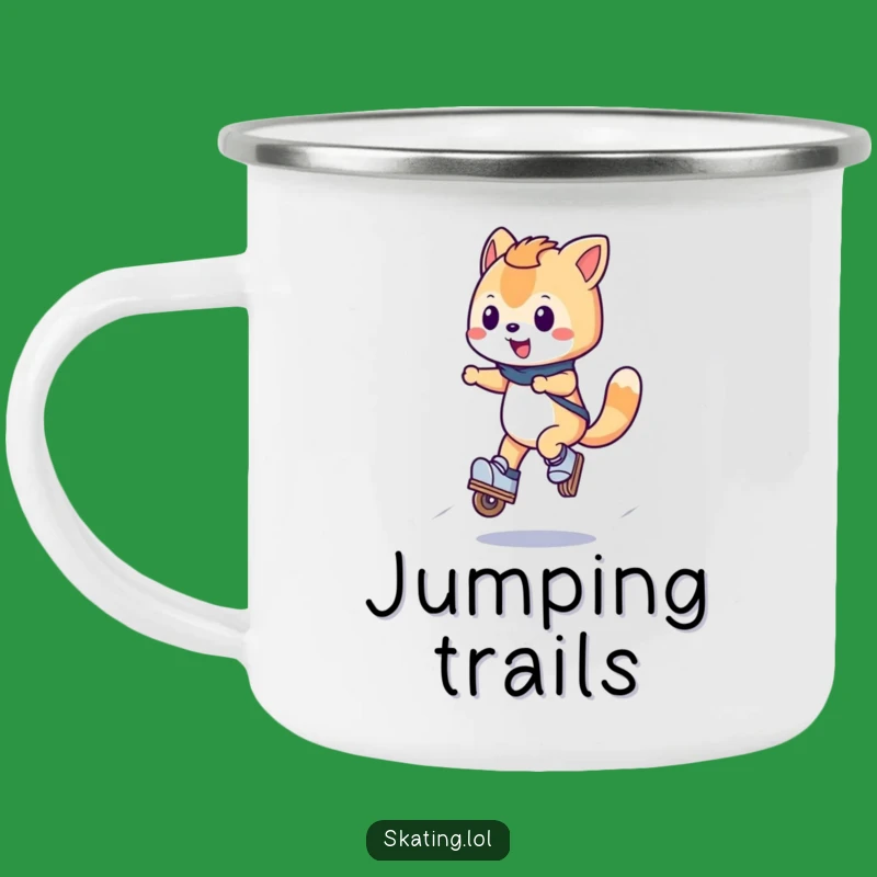 Funny Inline Jump Camping Mug - Jumping Character Cup, Great Funny Gift