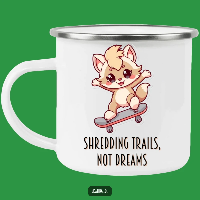 Durable Funny Kickflip Character Camping Mug: Adventure Funny Gift