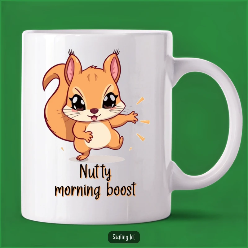 Funny Determined Squirrel Mug: Gift For Thrill-Seekers & Acrobats!