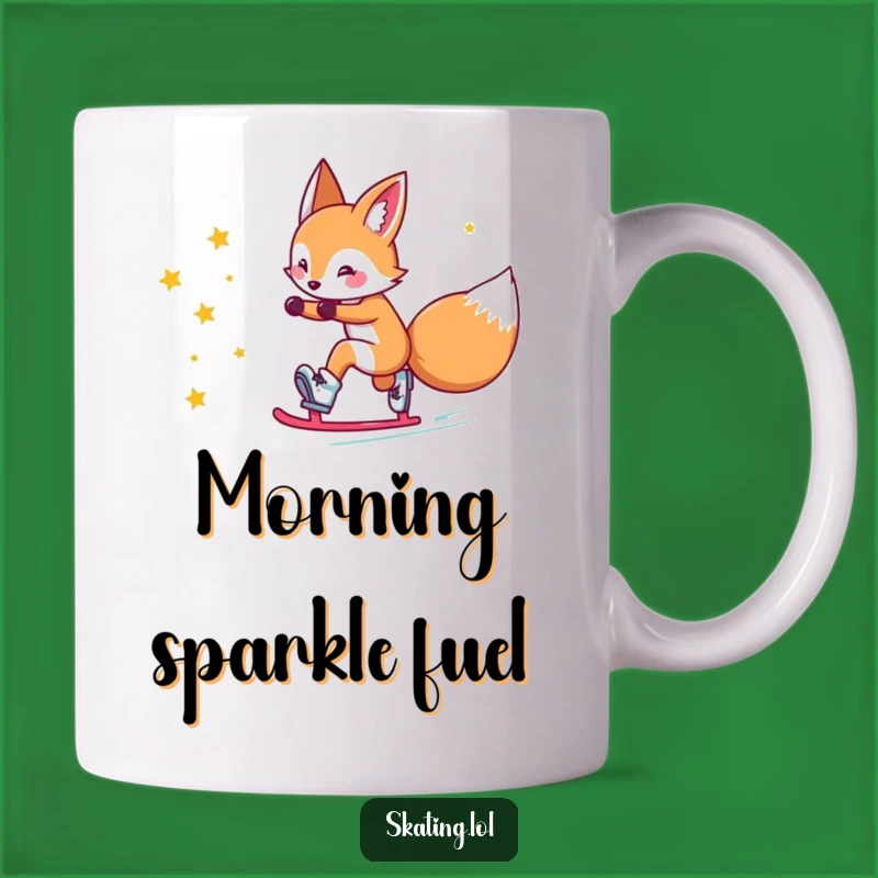 Funny Fox Star Skates Mug: Magical Journey Humor Gift for Fox Lovers