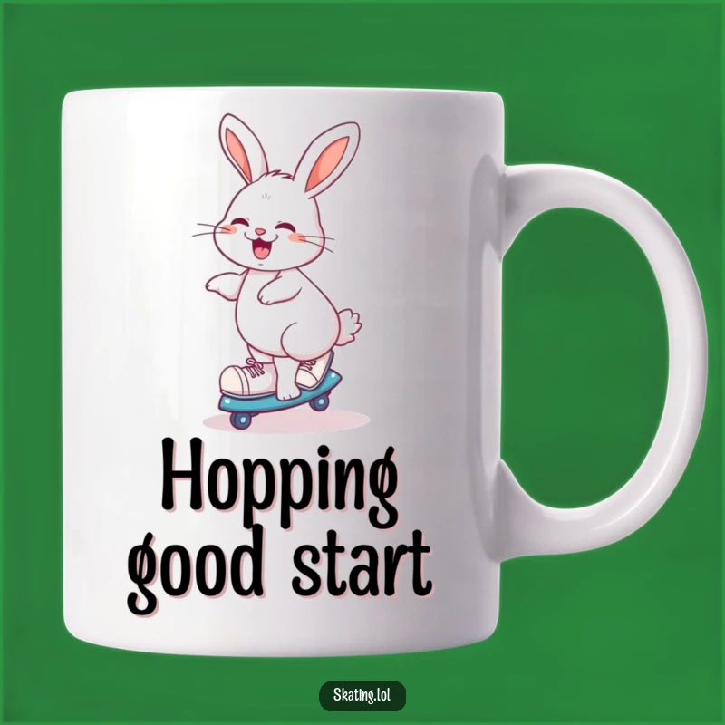 Funny Giggling Rabbit Skater Mug: Perfect Gift For Fun-Loving Friends!