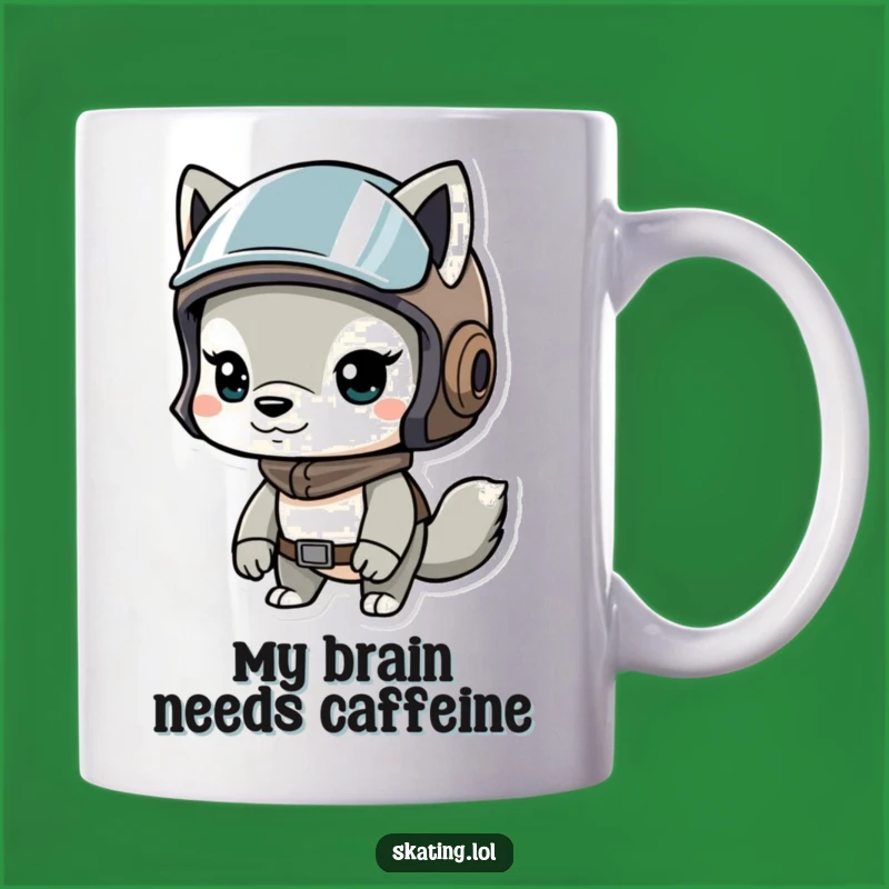 Funny Determined Helmet Animal Mug: A Hilarious Gift for the Fearless.