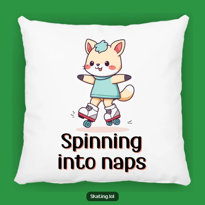 Comfy Funny Roller Skating Animal Pillow - Playful Comedic Comfort Gift