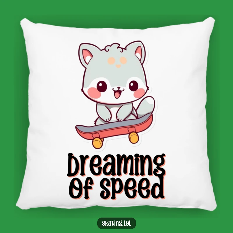 Funny Skating Pillow - Cozy Animal Push-Off Throw Pillow Gift