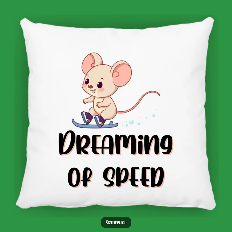 Funny Mouse Pillow: Snuggle Up with Speed and This Adorable Skating Cushion