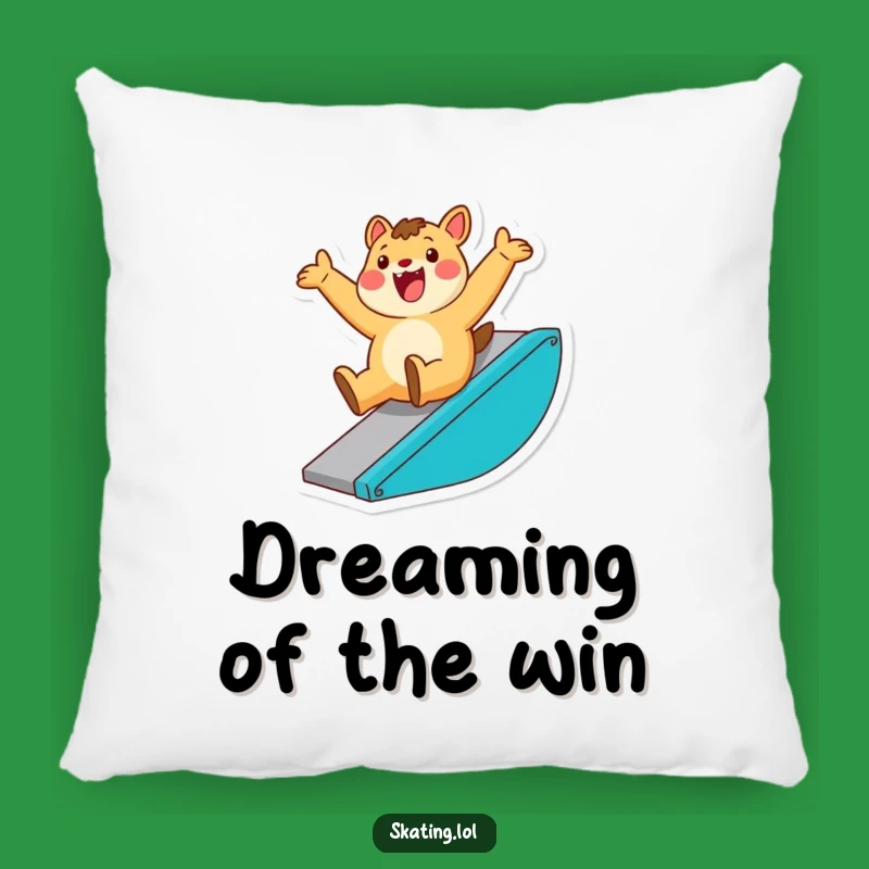 Funny Ramp Rider Animal Pillow: Comfy Cushion for Triumphant Lounging