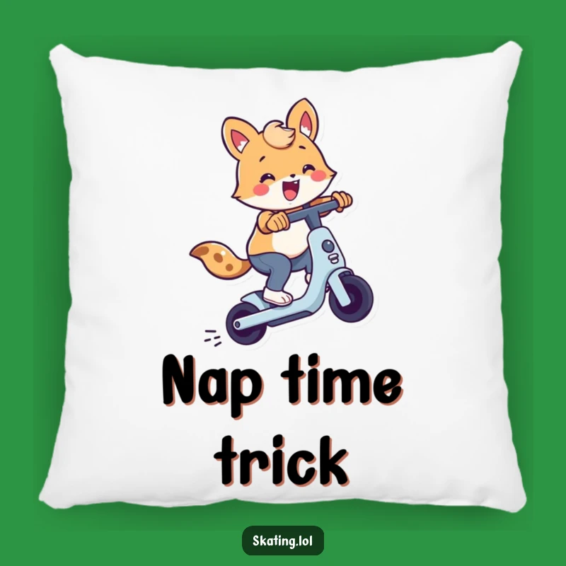 Cozy Funny Scooter Trick Animal Pillow - Comedic Comfort for Adventurers