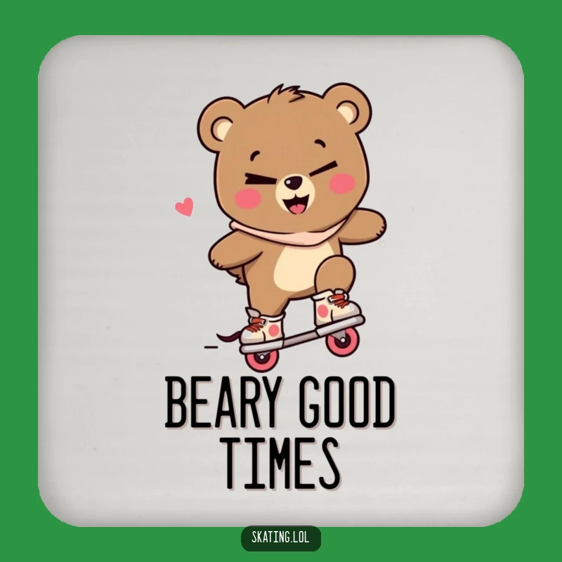 Funny Bear Skater Coaster: Protects Surfaces with Cool Style, Gift