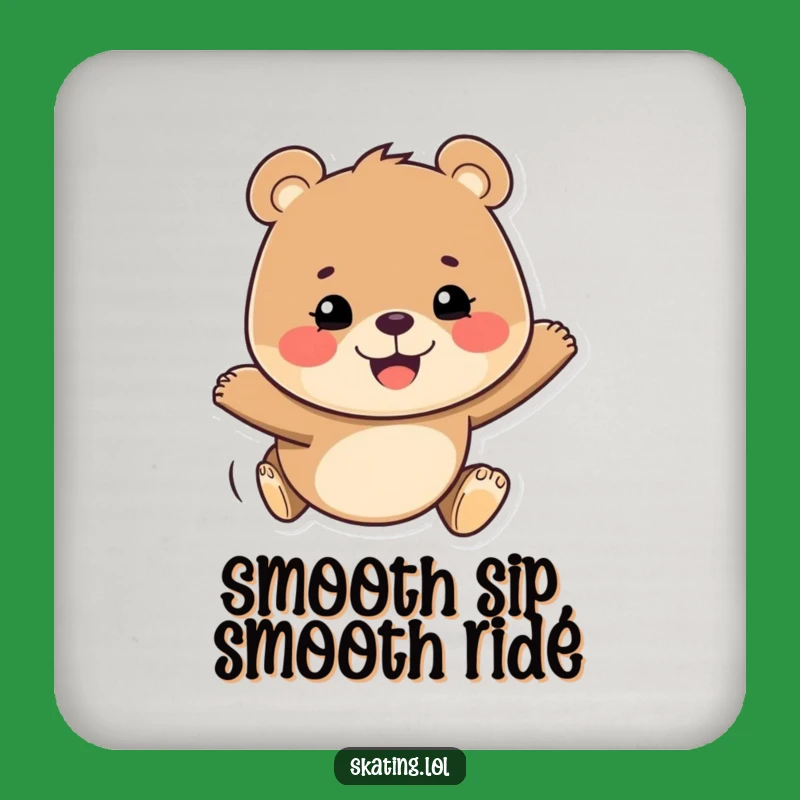 Funny Bear Gliding Coaster: Determined Grin, Protect Surfaces with Cheer