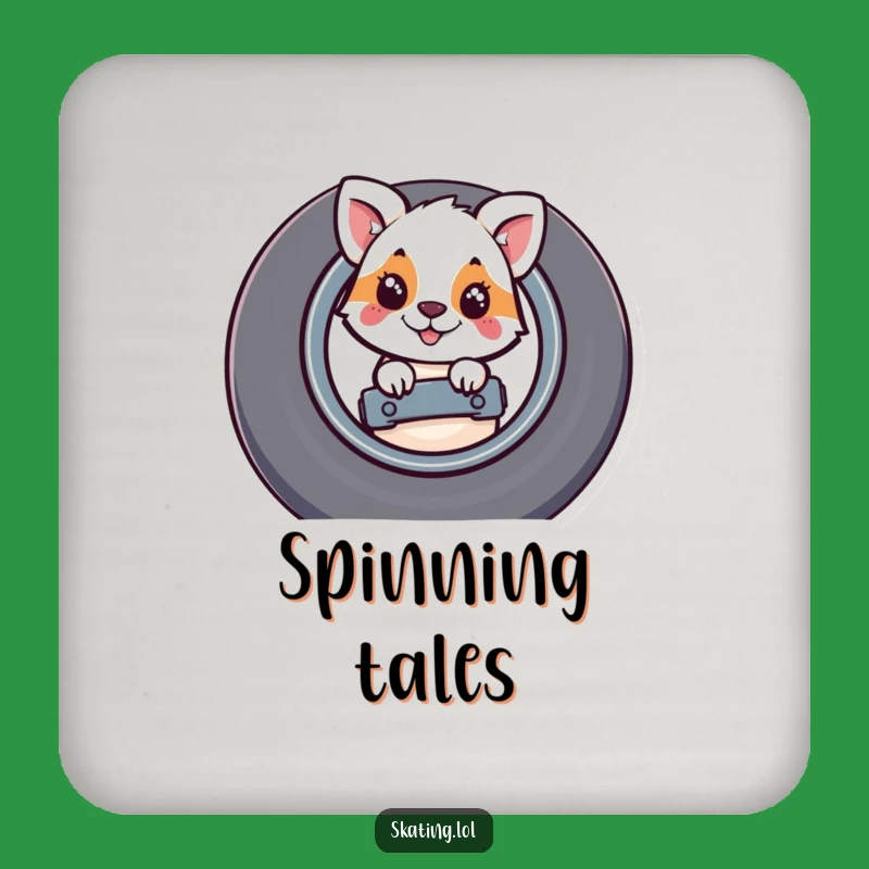 Funny Skateboard Wheel Peek Coasters: Protect Surfaces with Whimsy