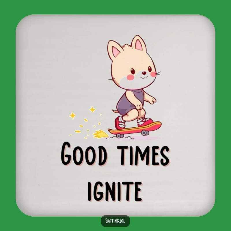 Funny Spark Skate Coaster - Humorous Animal Gift for Energetic Homes