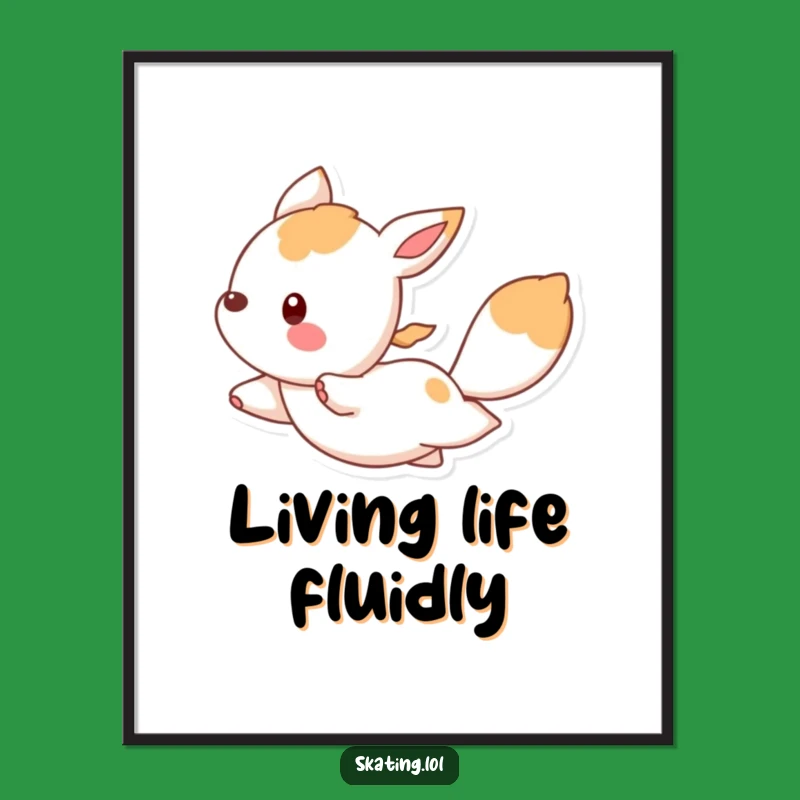 Funny Gliding Animal Poster: Add Graceful Humor to Your Wall Art.