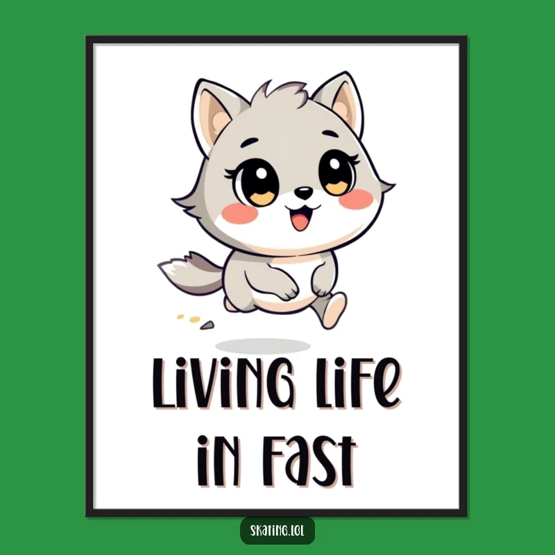 Funny Racing Animal Poster: Bring Speed to Your Walls with This Funny Gift