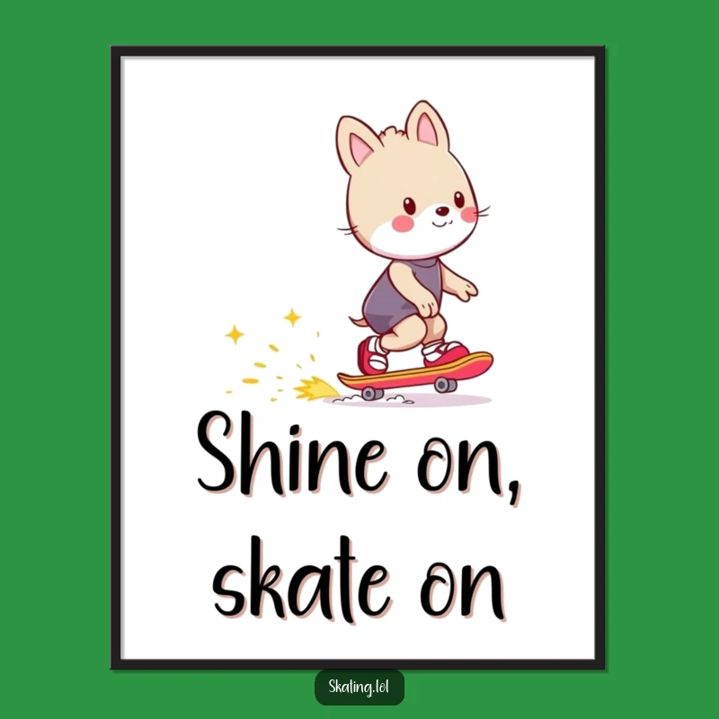 Funny Spark Trail Poster - Humorous Animal Art for Energetic Spaces