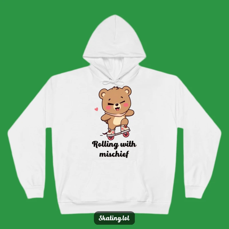 Cozy Funny Bear Skate Hoodie: Warmth and Mischief, Perfect Gift