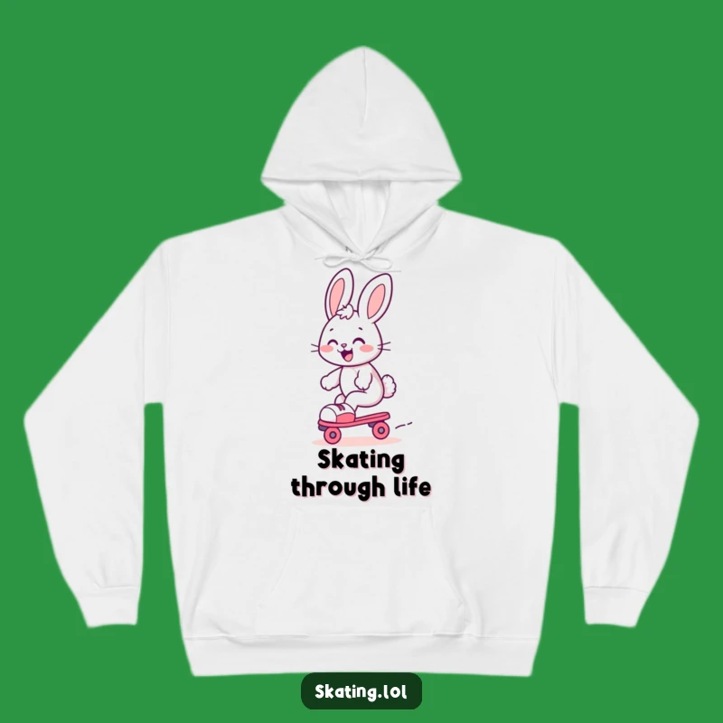 Cozy Funny Bunny Skate Hoodie: Warmth and Whimsy, Perfect Gift