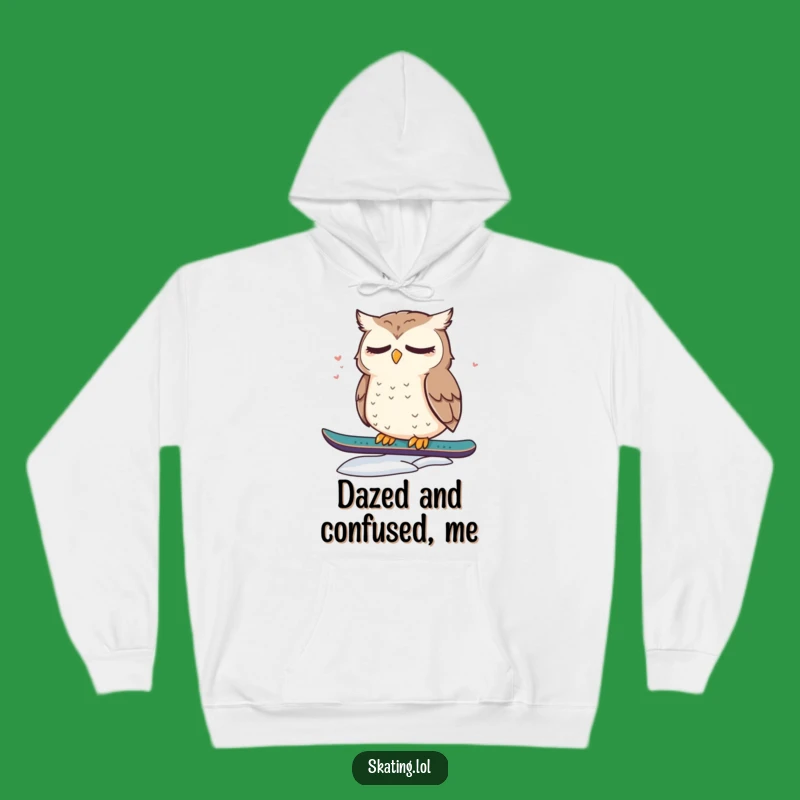 Cozy Funny Owl Hoodie: Sleepy Snowboarder Comfort
