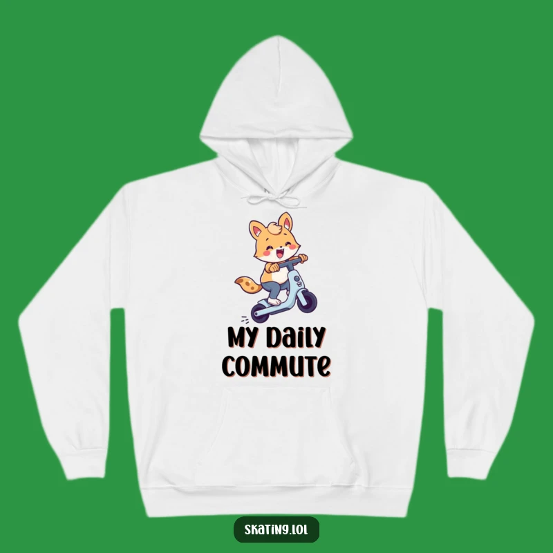 Cozy Funny Scooter Trick Animal Hoodie - Warm Comedic Gift for Adventurers