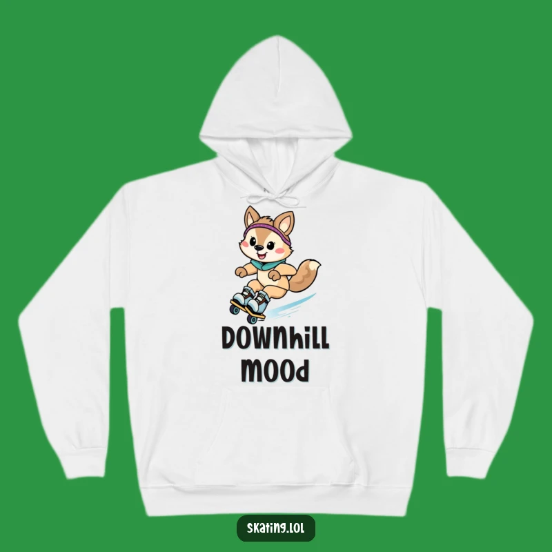 Cozy Funny Rollerblading Animal Hoodie - Warm Comedic Gift for Speed Demons