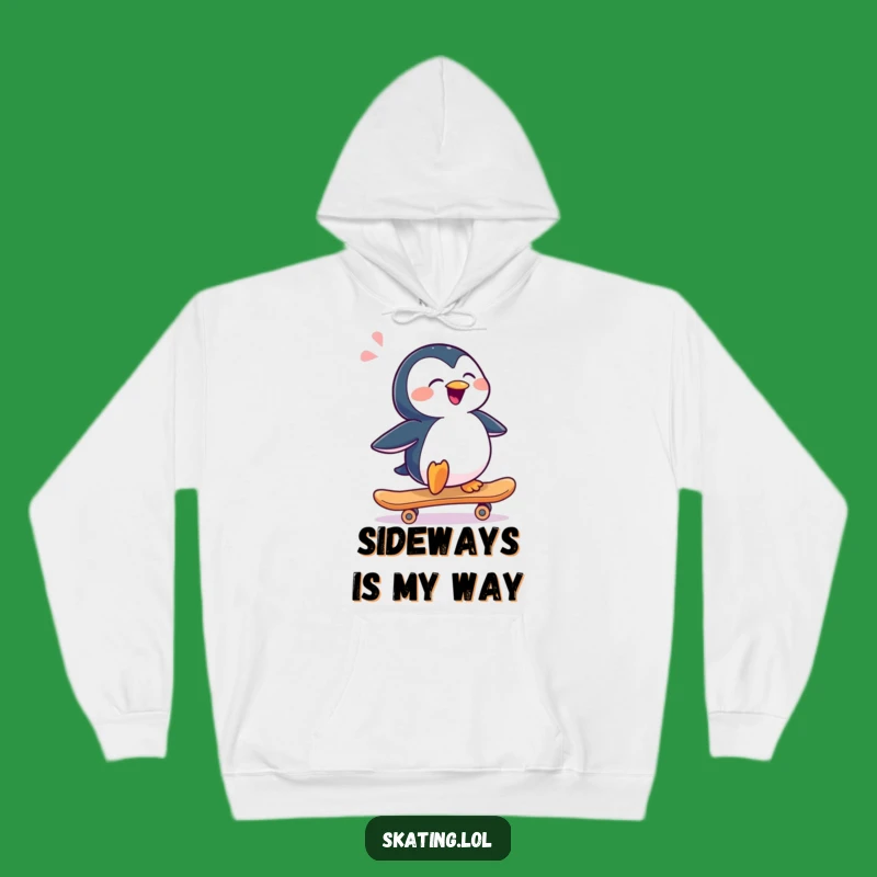 Funny Penguin Skateboard Hoodie: Cozy Slide Comfort, Warm Gift