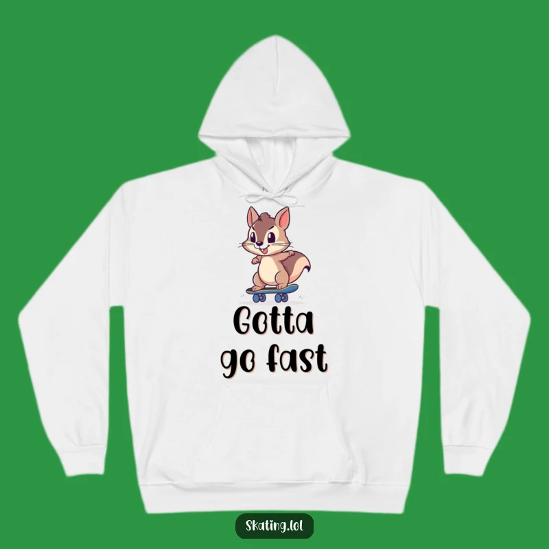 Funny Squirrel Skateboard Hoodie: Cozy Determination, Warm Gift