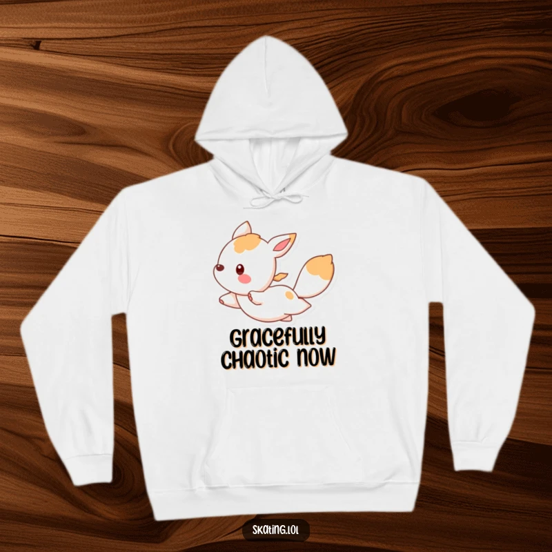 Funny hoodie featuring a bouncing animal character gliding with impressive grace, offering warmth and a humorous, stylish design.