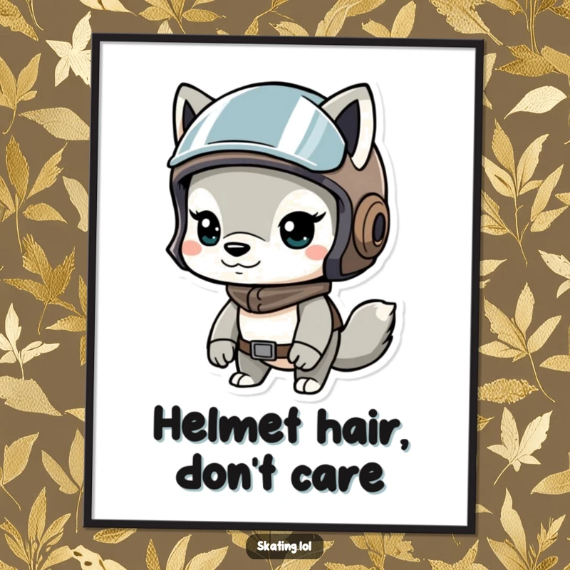 Funny Free Printable Wall Art featuring a determined helmet animal, radiating focus and a quirky sense of purpose for your room.