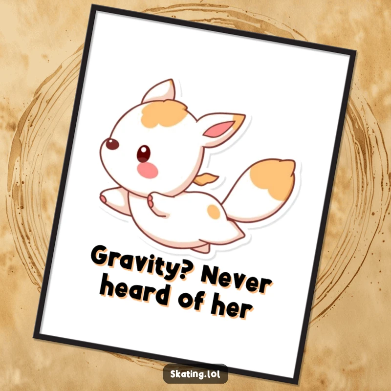 Funny Free Printable Wall Art depicting a bouncing animal character gliding with elegant ease, adding playful sophistication to any room.