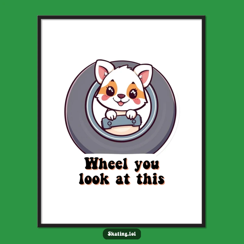 Free Printable Wall Art: Peek-a-Boo Skater Pal - Funny Downloadable Art