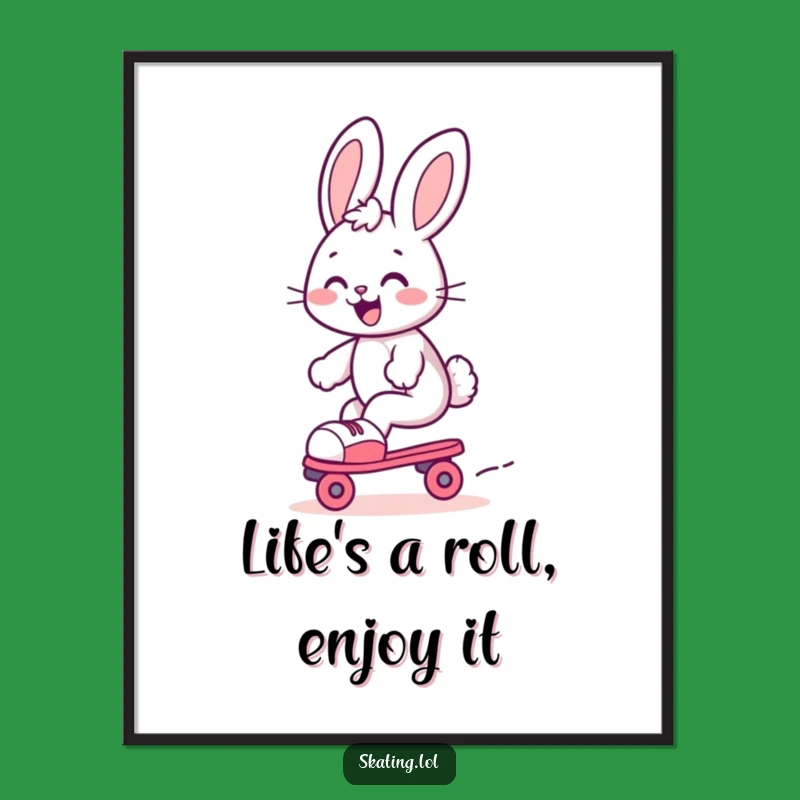 Free Printable Bunny Wall Art: Fun Downloadable Decor with Joyful Skater!