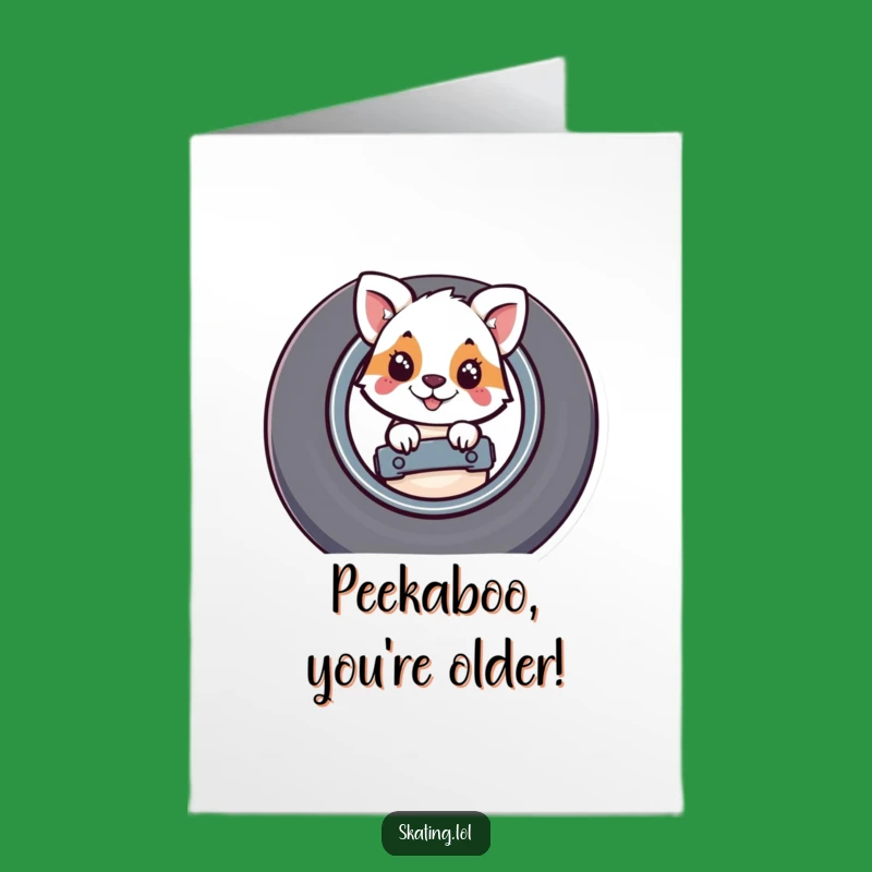 Free Printable Birthday Card: Peek-a-Boo Skater Fun - Funny Downloadable Gift