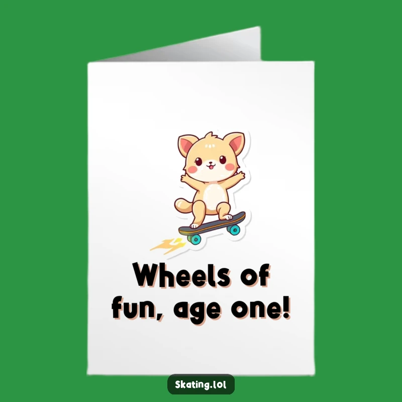 Free Printable Birthday Card: Tiny Skater Dog - Funny Downloadable Gift
