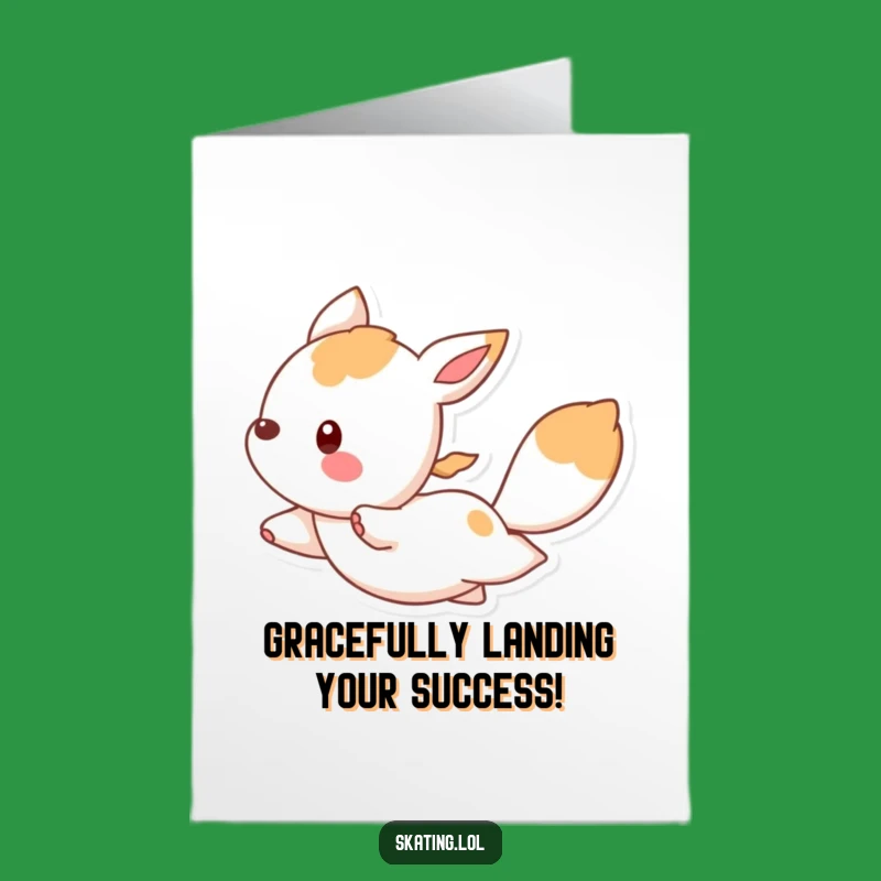 Free Printable Congrats Card: Gliding Animal Success Funny Downloadable Gift