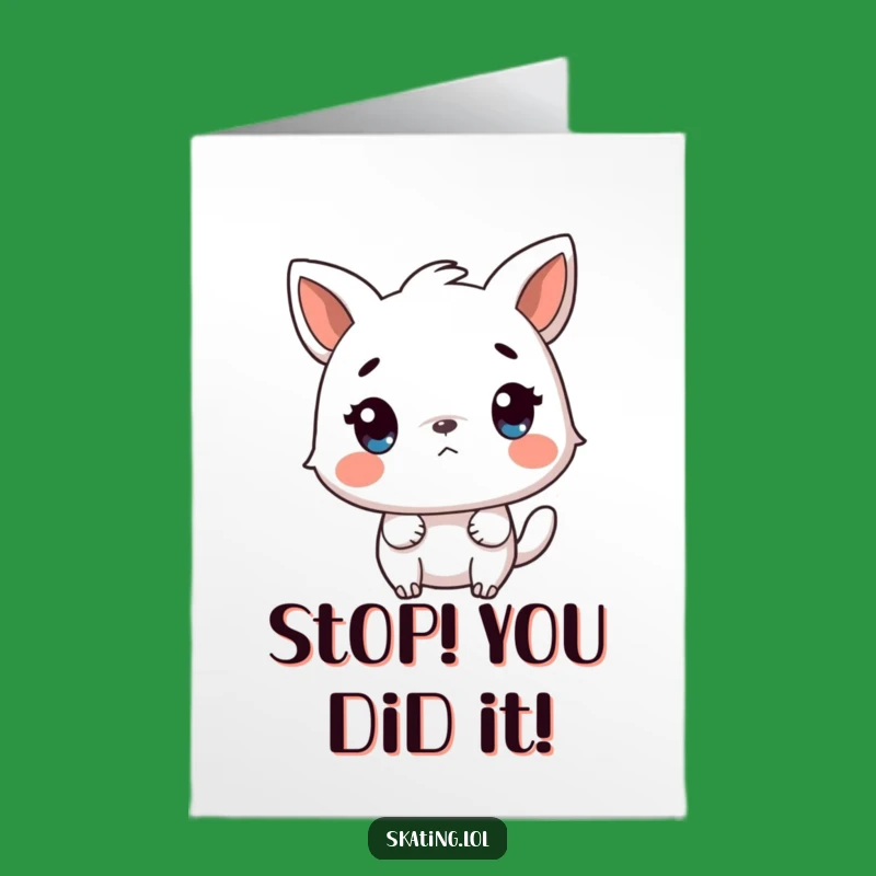 Free Printable Congrats Card: Shocked Stop Animal, Funny Halt, Downloadable Gift!