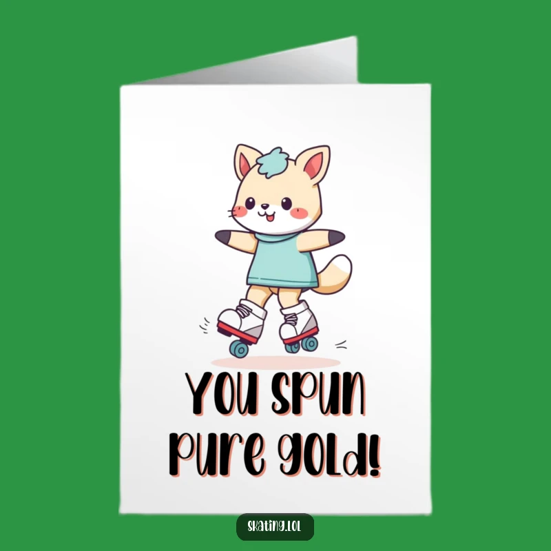 Free Printable Congrats: Roller Skating Animal Spin, Funny Downloadable Gift