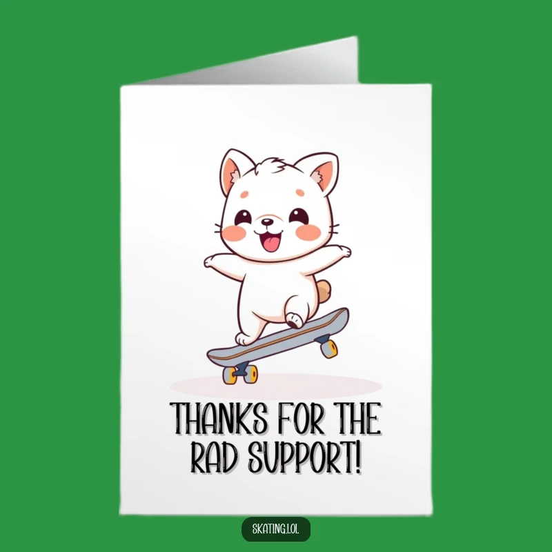 Free Printable Thank You Card Download: Wobbly Skater Animal Says Thanks!