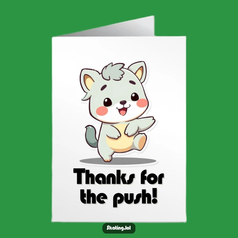 Free Printable Thank You Card: Grateful Skater Buddy - Funny Downloadable Gift