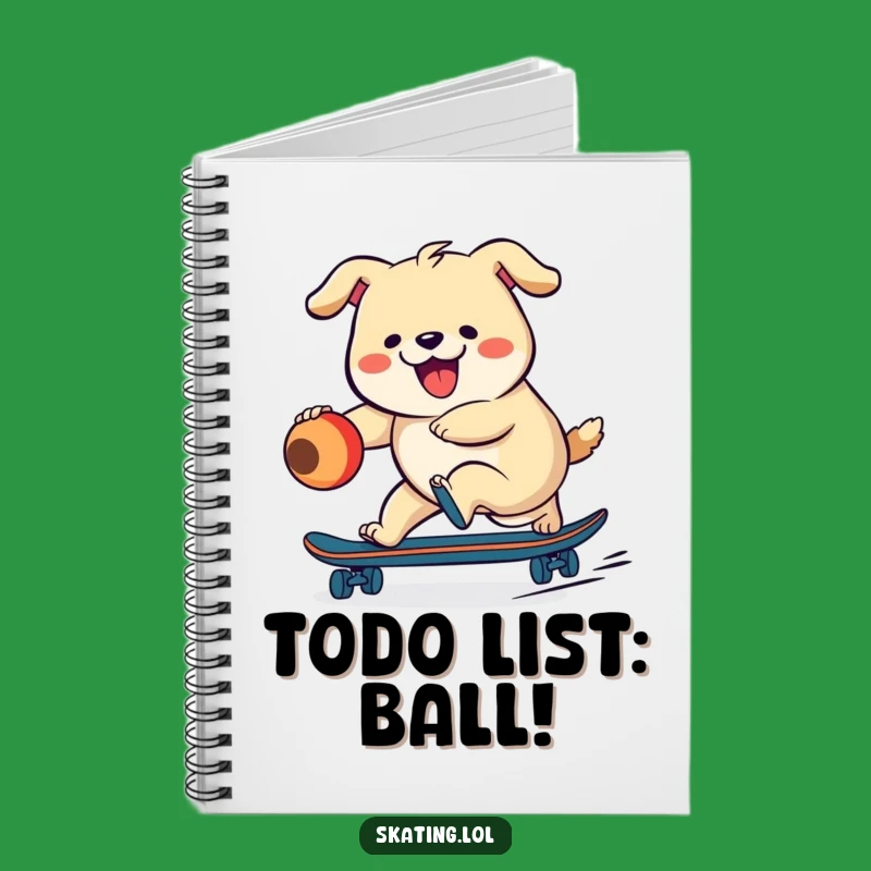 Funny Dog Skateboard Notebook: Jot Down Energetic Ideas, Gift