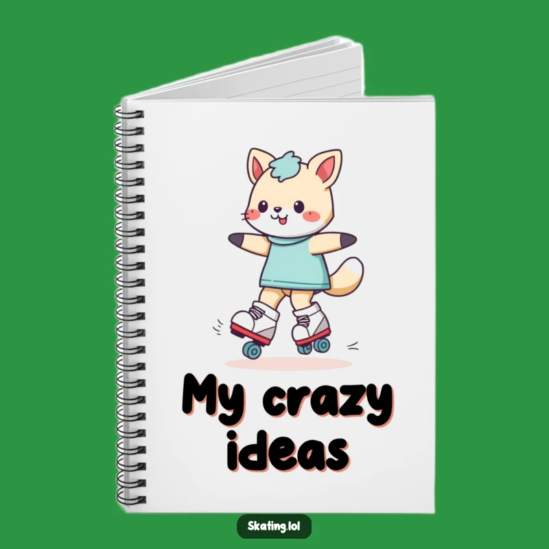 Funny Roller Skating Animal Notebook - Playful Comedic Journal for Ideas