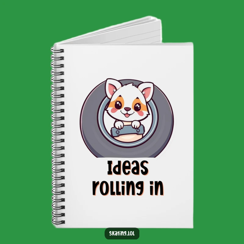 Funny Peek-a-Boo Skateboard Notebook: Jot Down Your Thoughts