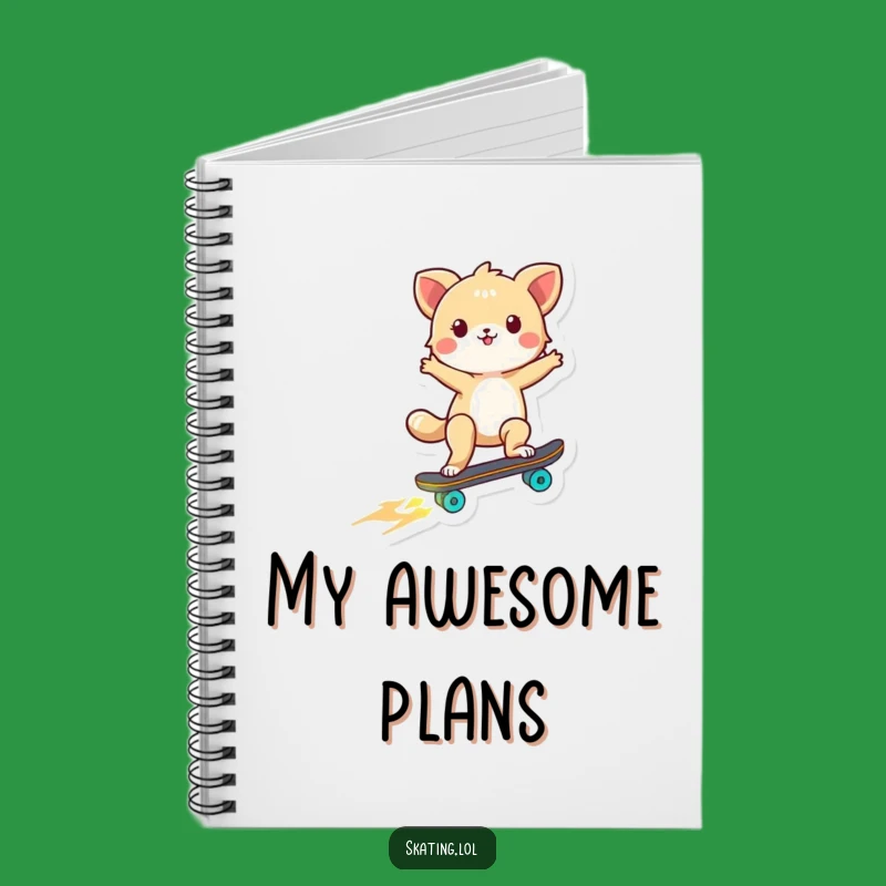 Funny Glowing Skateboard Animal Notebook: Jot Down Ideas with This Hilarious Journal