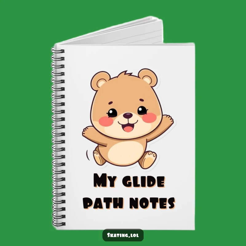 Funny Bear Gliding Notebook: Determined Grin, Capture Ideas with Cheer