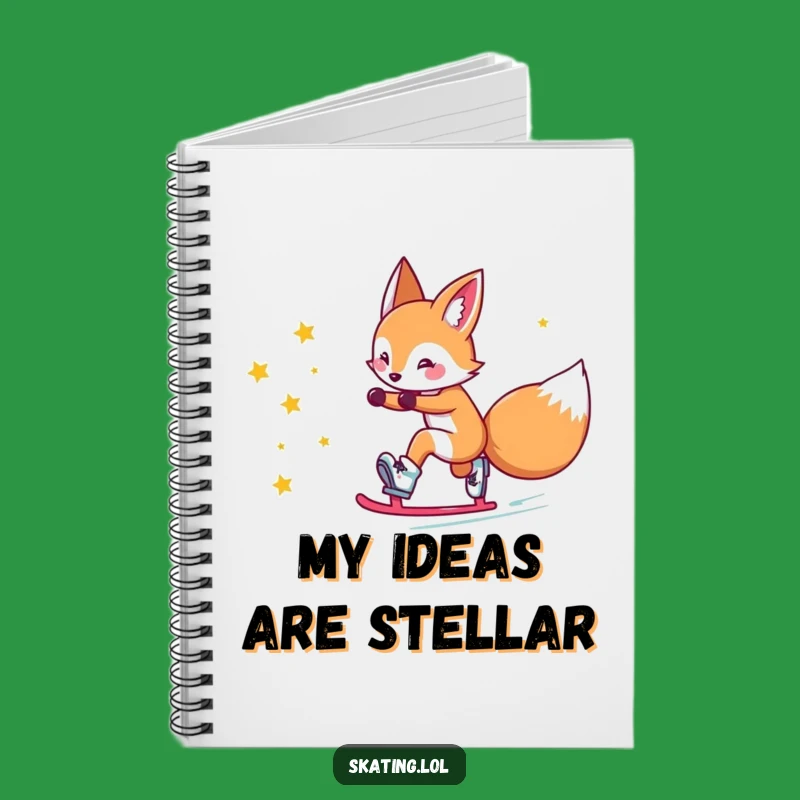 Funny Fox Star Skates Notebook: Magical Journal for Fox Fans