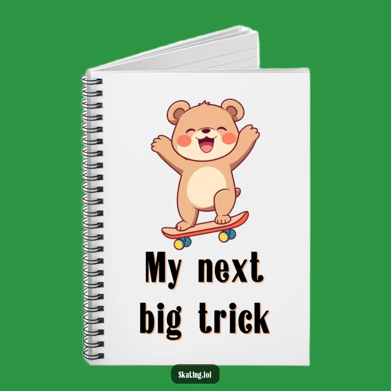 Funny Laughing Bear Skateboarder Notebook: Hilarious Journal for Ideas