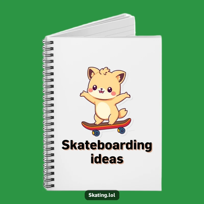 Funny Cute Animal Skateboarder Notebook - Plan Your Next Adventure Hilariously