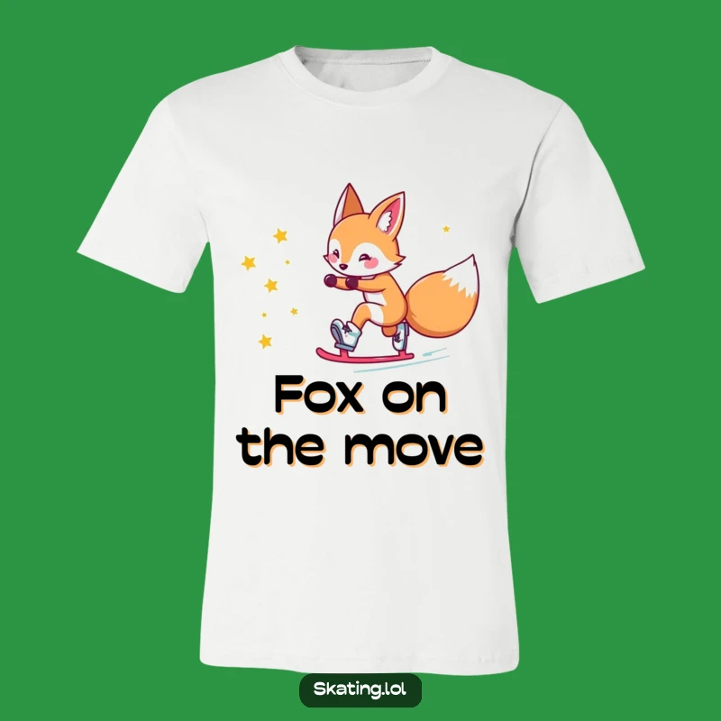 Funny Fox Star Skates T-Shirt: Magical Skating Humor for Fox Fans