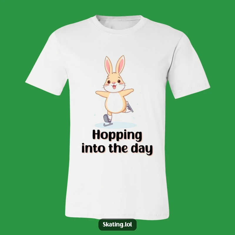 Funny Arctic Hare Skating T-Shirt: Joyful Winter Hop Gift